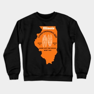 Illinois Double Brood Cicada Emergence 2024 Crewneck Sweatshirt